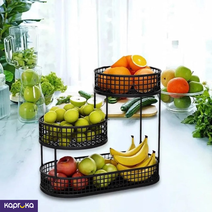 3 Tier Multi Purpose Fruit Basket Vegetable Basket 40cm