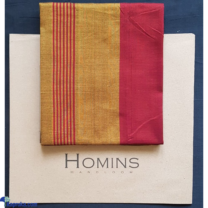 HOMINS HANDLOOM GENTS SARONG RED AND GOLDEN YELLOW