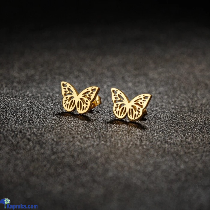 Stainless Steel Butterfly Stud Earrings - Limitededitionlk - Wom