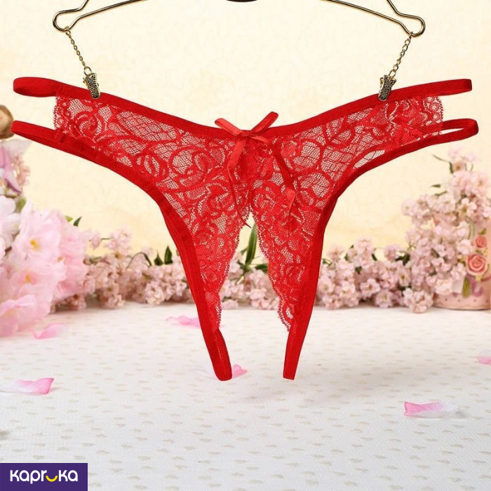 Women Lace Panties Crotchless Underwear Thong Lingerie G String